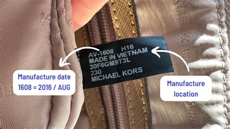 michael kors serial number